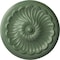 Ekena Millwork Flower Spiral Ceiling Medallion (Fits Canopies up to 2"), 12 1/4"OD x 2 1/4"P, Athenian Green CM12FLAGF - alternate 1